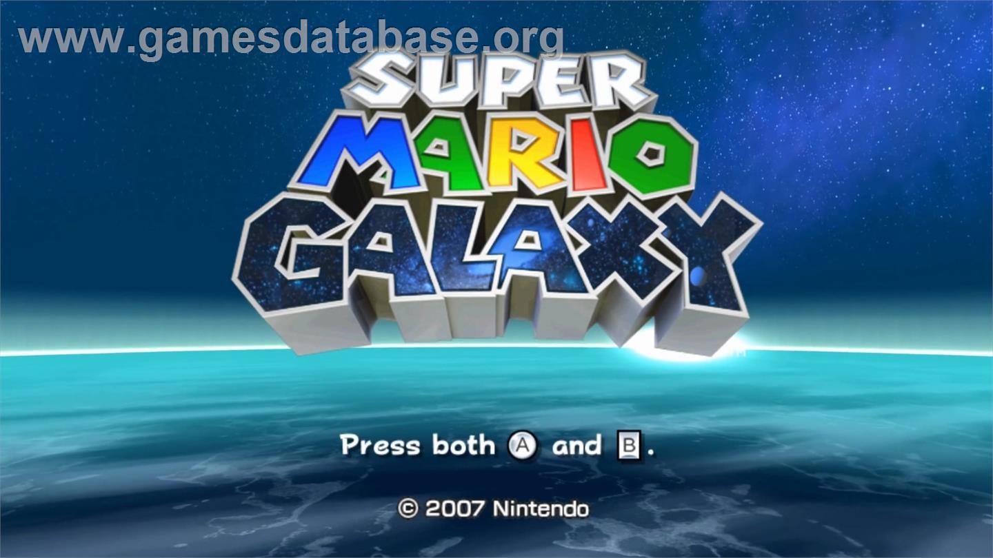 Super Mario Galaxy - Nintendo Wii - Artwork - Title Screen