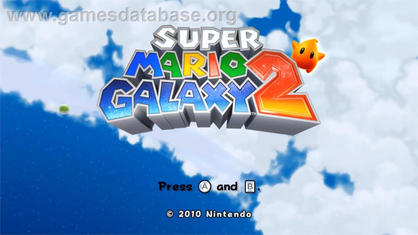 Super Mario Galaxy 2 - Nintendo Wii - Artwork - Title Screen