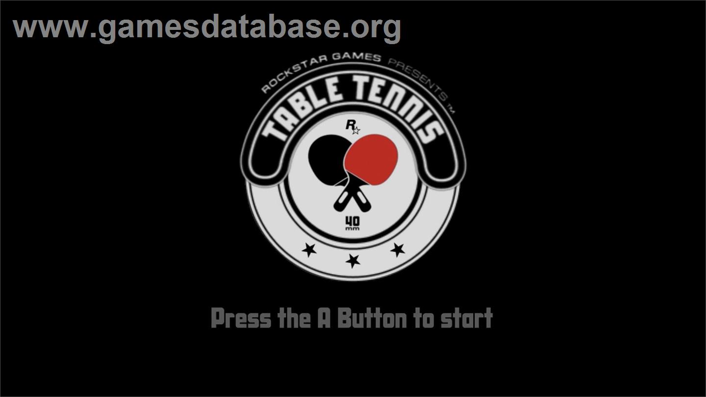 Table Tennis - Nintendo Wii - Artwork - Title Screen