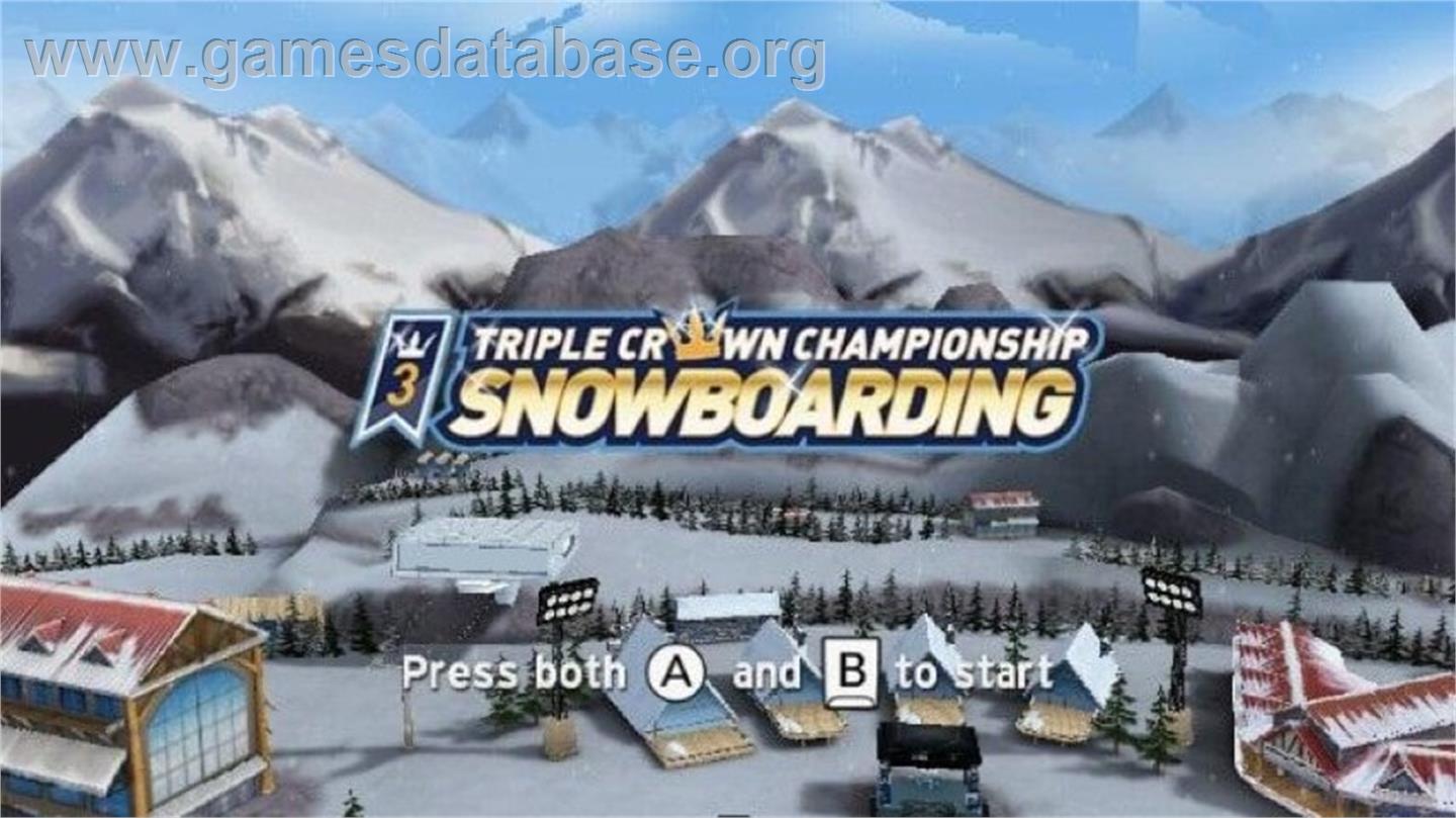 Triple Crown Championship Snowboarding - Nintendo Wii - Artwork - Title Screen