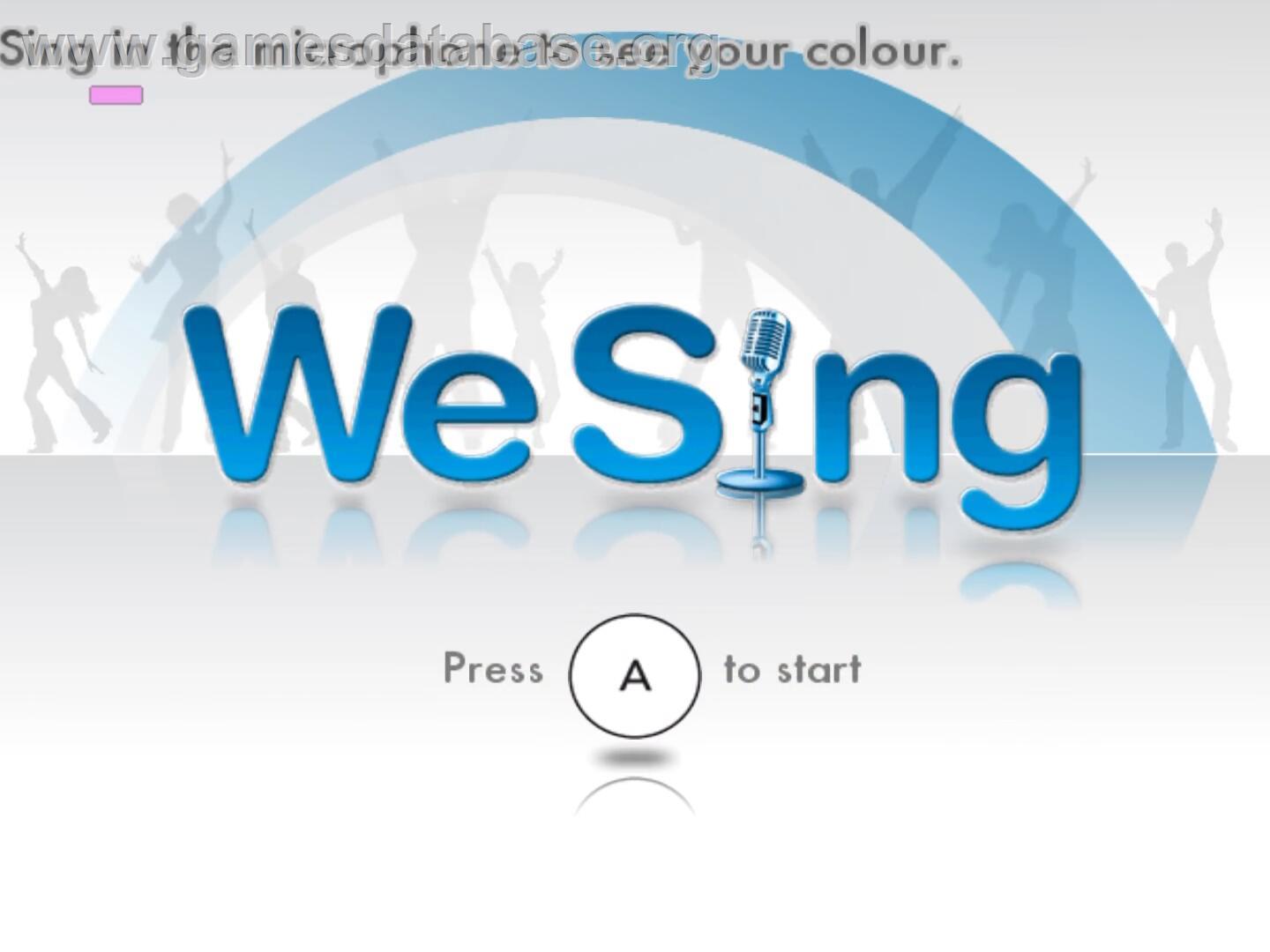 We Sing - Nintendo Wii - Artwork - Title Screen