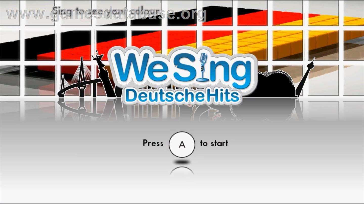 We Sing Deutsche Hits - Nintendo Wii - Artwork - Title Screen