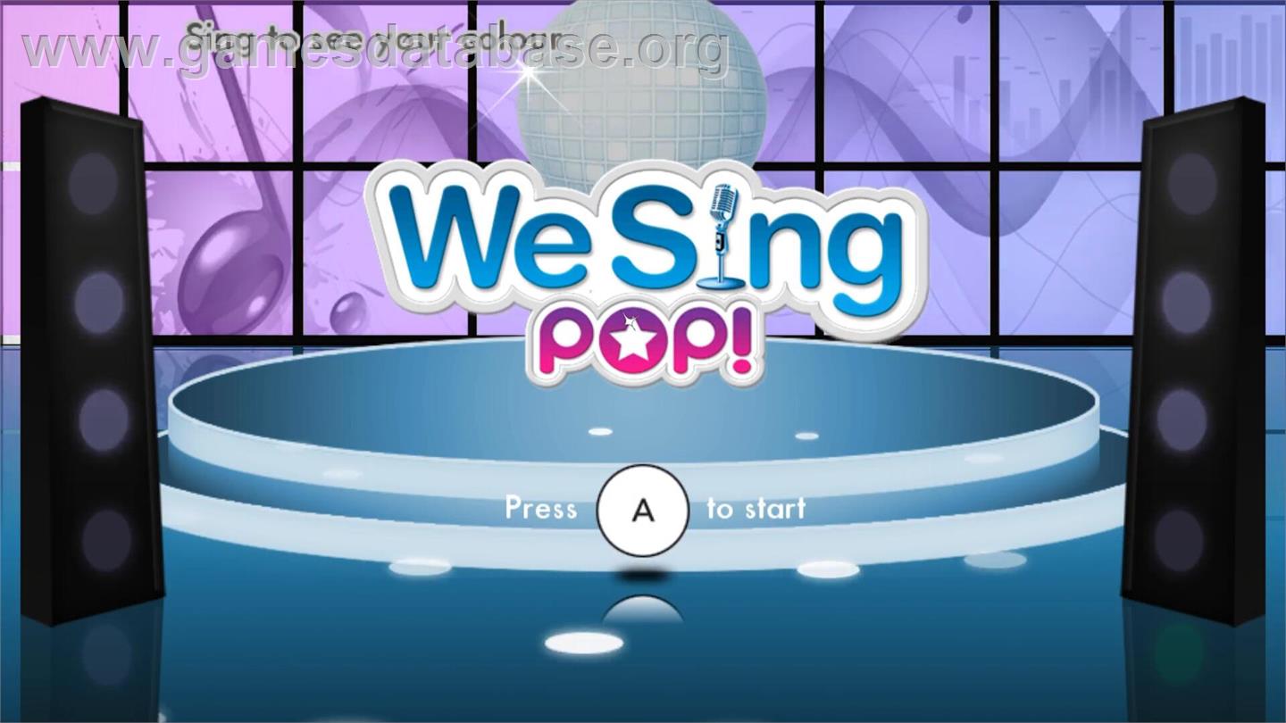 We Sing Pop ! - Nintendo Wii - Artwork - Title Screen
