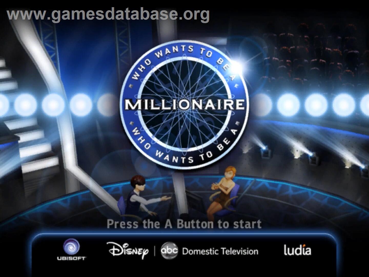 Who Wants To Be A Millionaire - Nintendo Wii - Artwork - Title Screen