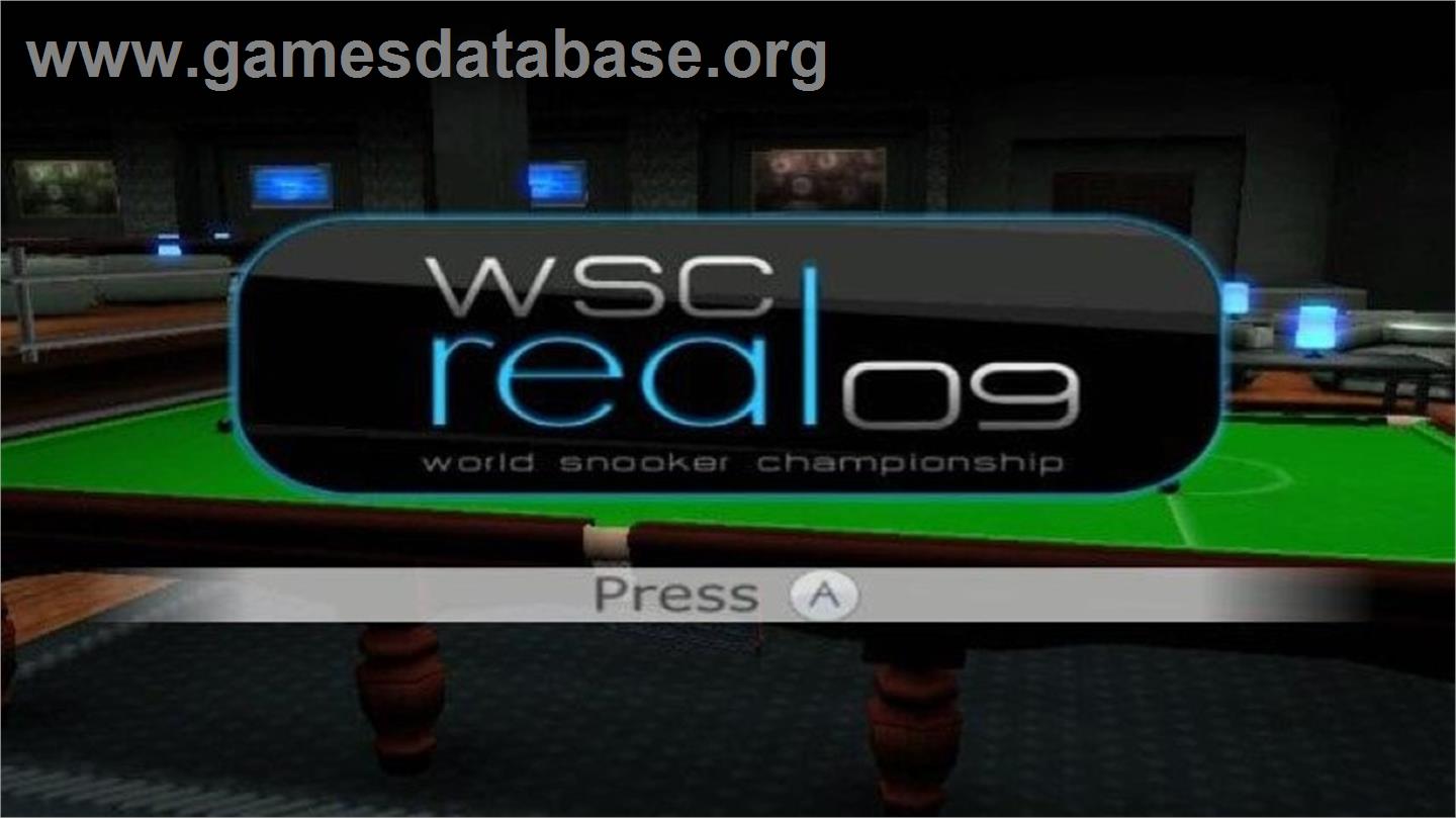 Wsc Real 09 - World Snooker Championship - Nintendo Wii - Artwork - Title Screen