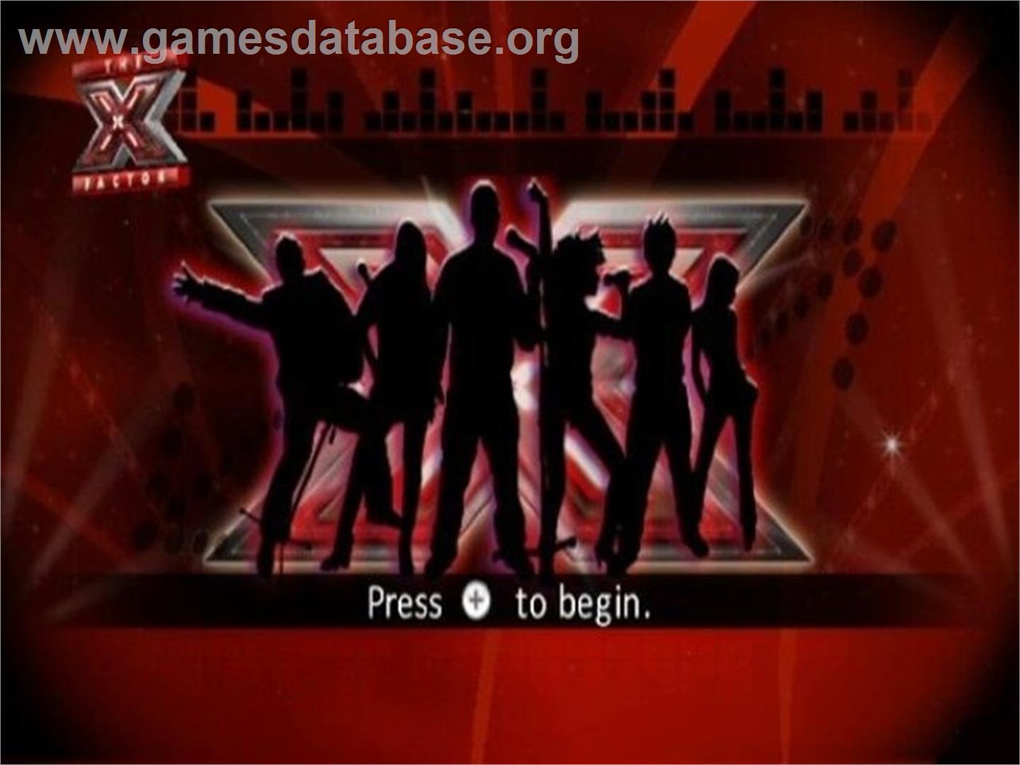 X Factor - Nintendo Wii - Artwork - Title Screen