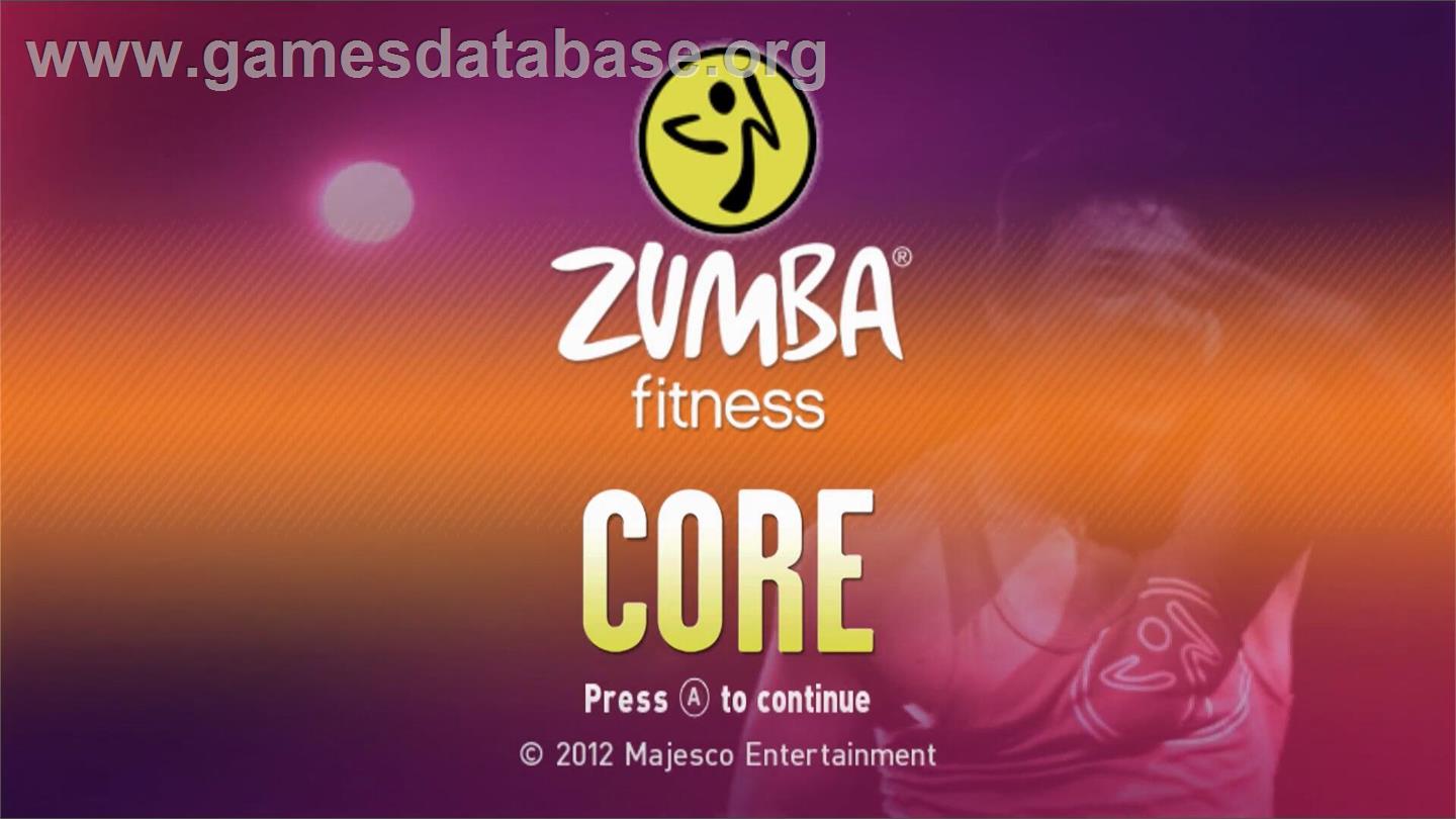 Zumba Fitness Core - Nintendo Wii - Artwork - Title Screen