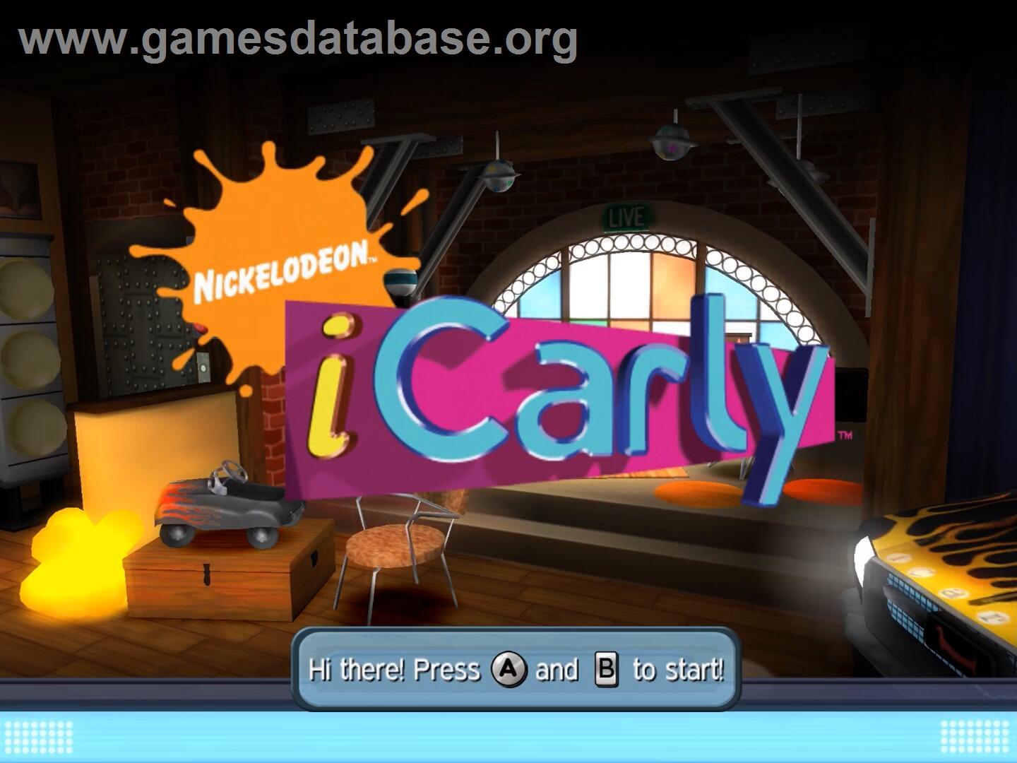 iCarly - Nintendo Wii - Artwork - Title Screen