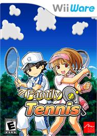 Box cover for Family Tennis on the Nintendo WiiWare.