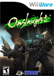Box cover for Onslaught on the Nintendo WiiWare.