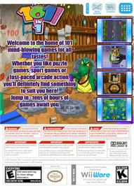 Box back cover for 101-in-1 Explosive Megamix on the Nintendo WiiWare.