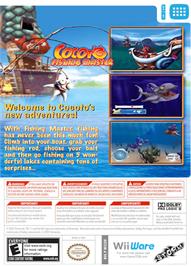 Box back cover for Cocoto Fishing Master on the Nintendo WiiWare.