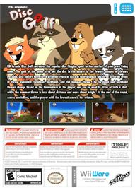 Box back cover for HB Arcade Disc Golf on the Nintendo WiiWare.