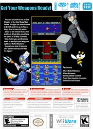 Box back cover for Mega Man 9 on the Nintendo WiiWare.