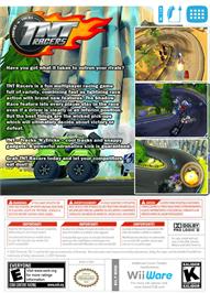 Box back cover for TNT Racers on the Nintendo WiiWare.