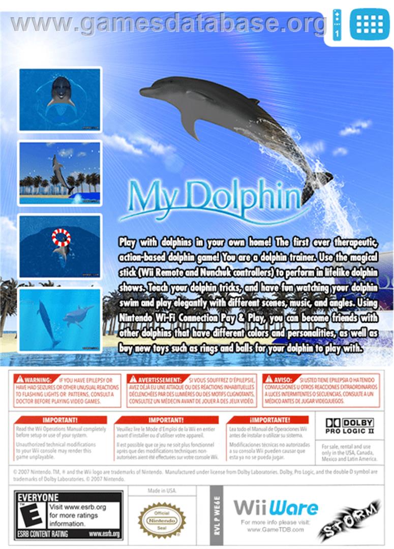 My Dolphin - Nintendo WiiWare - Artwork - Box Back