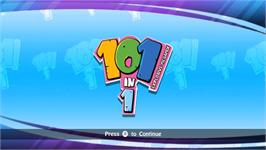 Title screen of 101-in-1 Explosive Megamix on the Nintendo WiiWare.