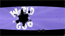 Title screen of World of Goo on the Nintendo WiiWare.