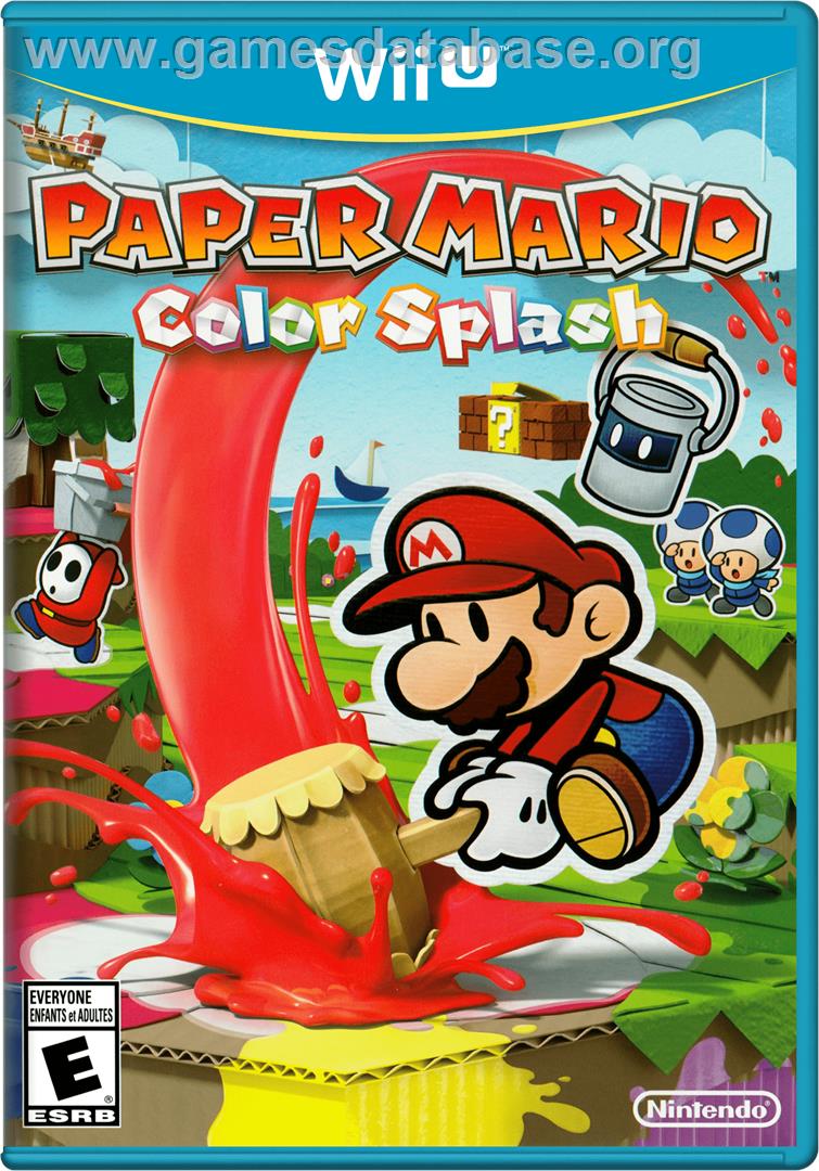 Paper Mario - Color Splash - Nintendo Wii U - Artwork - Box