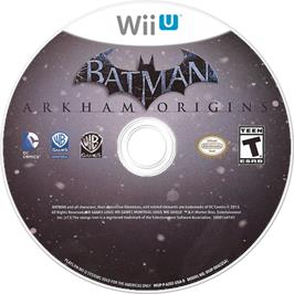 Artwork on the Disc for Batman - Arkham Origins on the Nintendo Wii U.