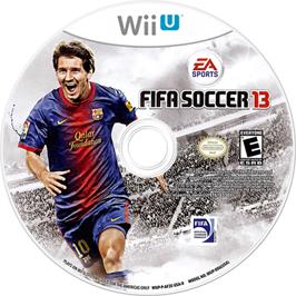 Artwork on the Disc for FIFA Soccer 13 on the Nintendo Wii U.