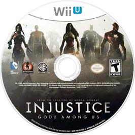 Artwork on the Disc for Injustice - Les Dieux Sont Parmi Nous on the Nintendo Wii U.
