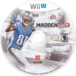 Artwork on the Disc for Madden NFL 13 on the Nintendo Wii U.