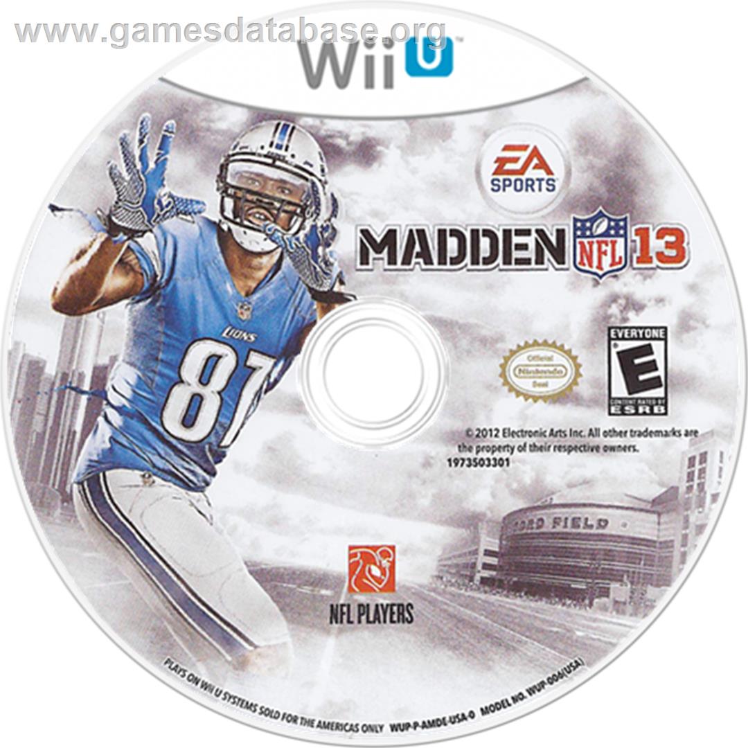 Madden NFL 13 - Nintendo Wii U - Artwork - Disc