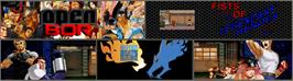Arcade Cabinet Marquee for Fists of Legendary Heroes.