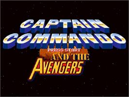 Title screen of Captain Commando and the Avengers on the OpenBOR.