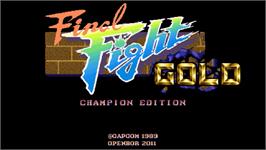Title screen of Final Fight Gold - Champion Edition on the OpenBOR.