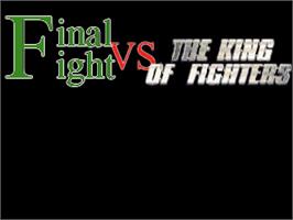 Title screen of Final Fight vs The King Of Fighters - Episode 1 on the OpenBOR.