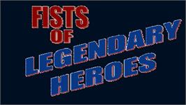 Title screen of Fists of Legendary Heroes on the OpenBOR.