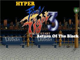 Title screen of Hyper Final Fight 3 - Return of the Black on the OpenBOR.