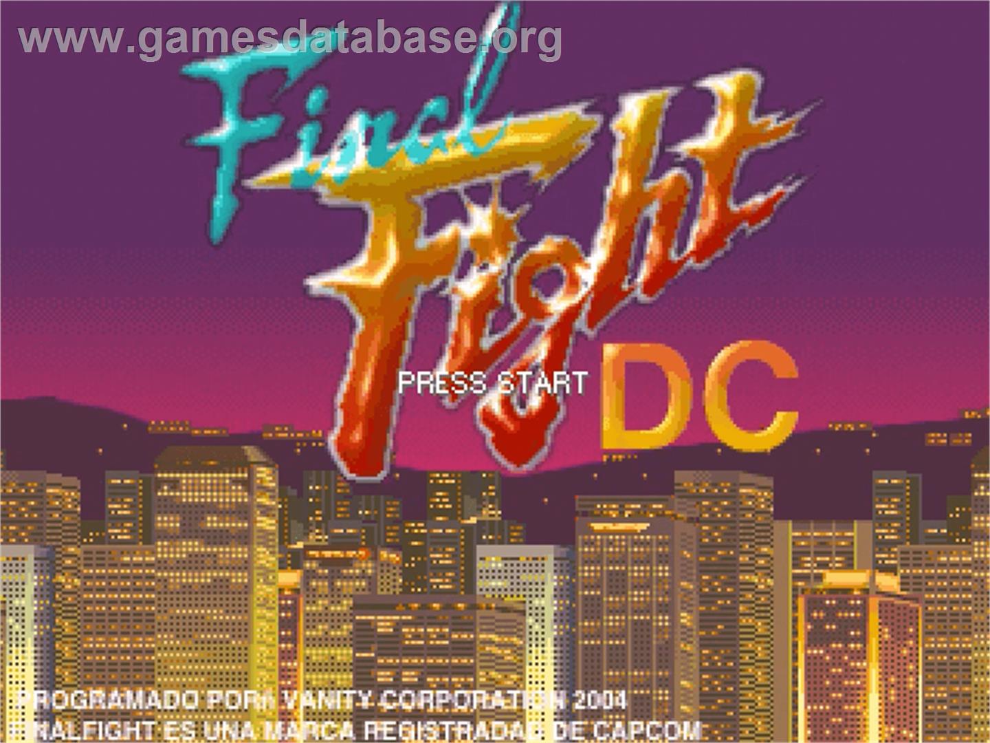 Final Fight DC Alteration - OpenBOR - Artwork - Title Screen