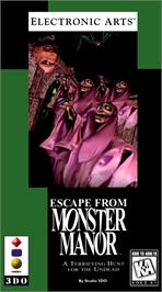Box cover for Escape From Monster Manor on the Panasonic 3DO.