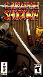 Box cover for Samurai Shodown on the Panasonic 3DO.