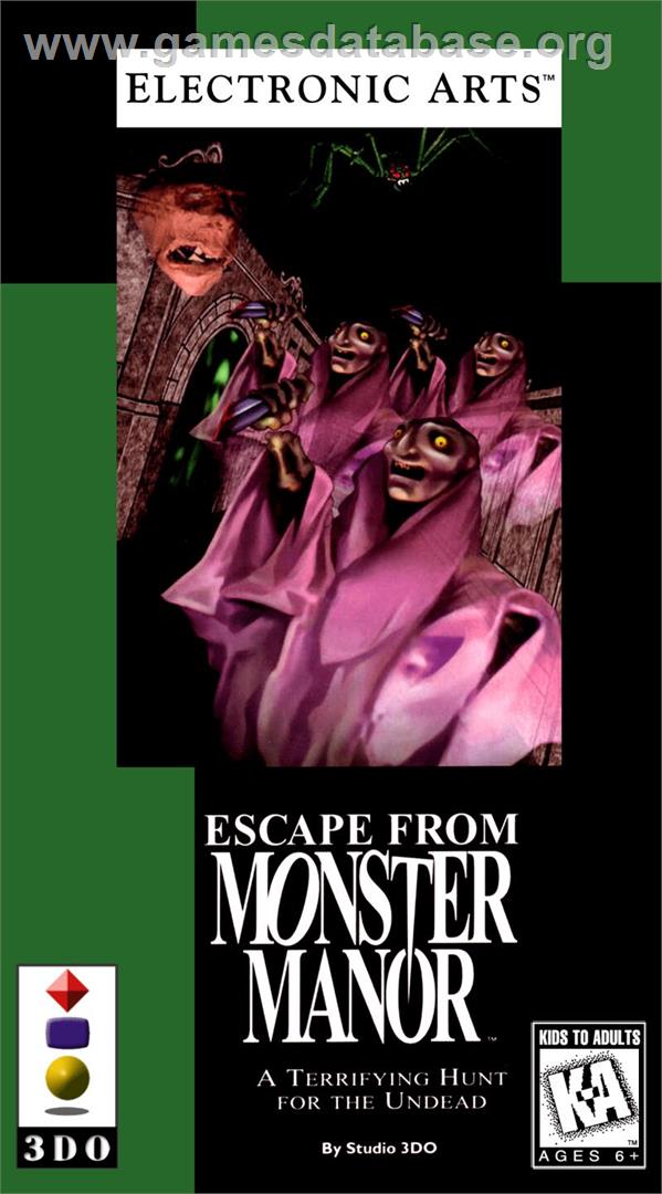 Escape From Monster Manor - Panasonic 3DO - Artwork - Box