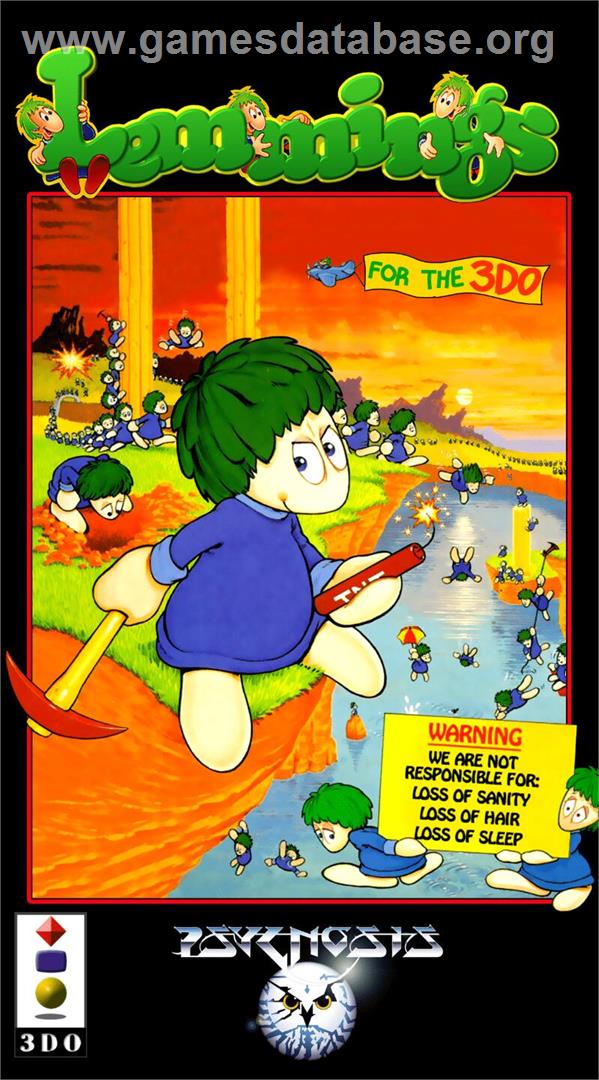 Lemmings - Panasonic 3DO - Artwork - Box