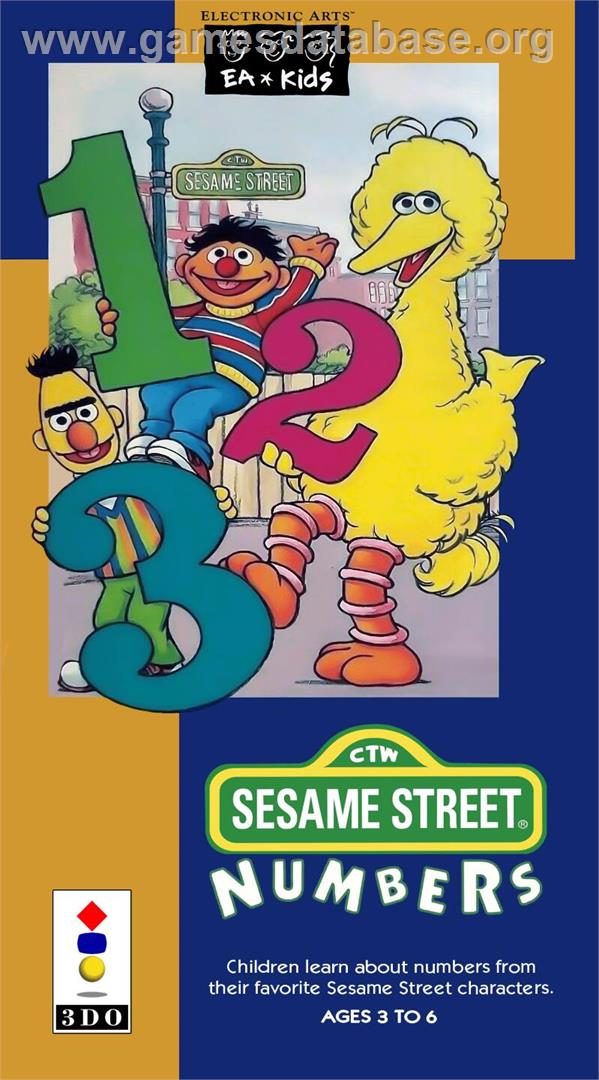 Sesame Street - Numbers - Panasonic 3DO - Artwork - Box