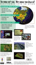Box back cover for 3d Atlas on the Panasonic 3DO.