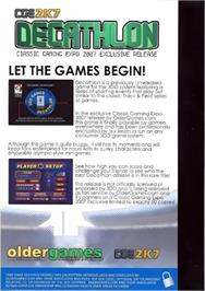 Box back cover for Decathlon on the Panasonic 3DO.