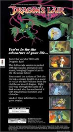 Box back cover for Dragon's Lair on the Panasonic 3DO.