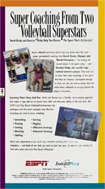 Box back cover for ESPN - Let's Play Beach Volleyball on the Panasonic 3DO.