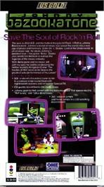 Box back cover for Johnny Bazookatone on the Panasonic 3DO.