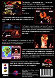 Box back cover for Jurassic Park Interactive on the Panasonic 3DO.
