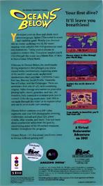 Box back cover for Oceans Below on the Panasonic 3DO.