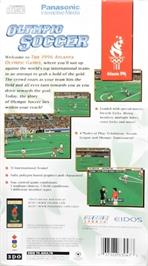 Box back cover for Olympic Soccer on the Panasonic 3DO.