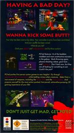 Box back cover for PO'ed on the Panasonic 3DO.