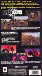 Box back cover for Road Rash on the Panasonic 3DO.